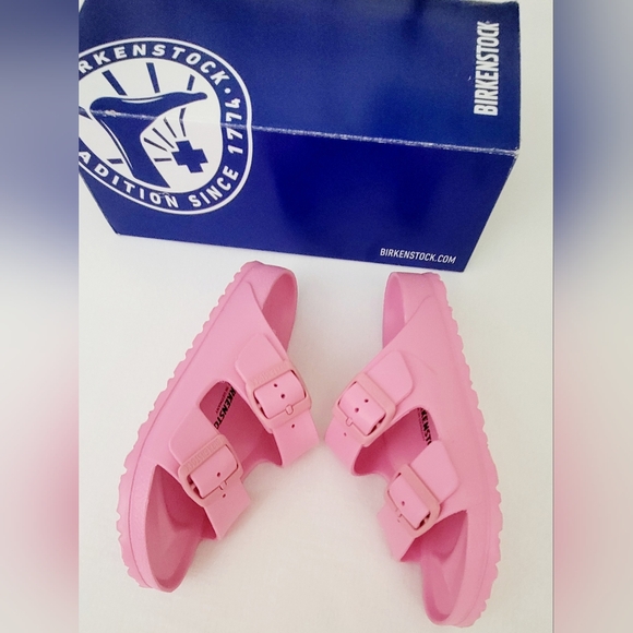 *SOLD* Birkenstock Barbie Arizona Eva Slip-On Pink Sandals Women's Size 37 US 6 - Picture 10 of 16